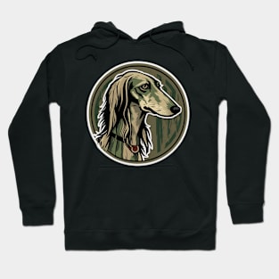 Saluki Camouflage Motif Hoodie